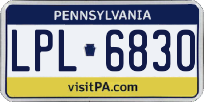 PA license plate LPL6830