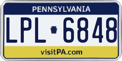 PA license plate LPL6848