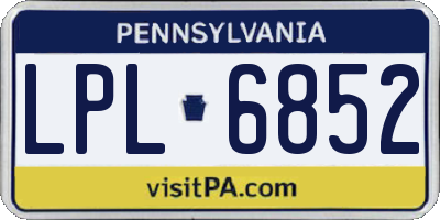 PA license plate LPL6852