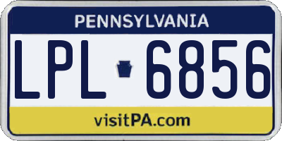 PA license plate LPL6856