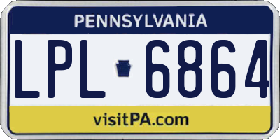 PA license plate LPL6864