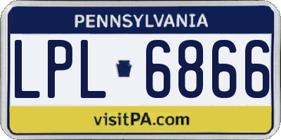 PA license plate LPL6866
