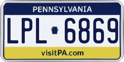 PA license plate LPL6869