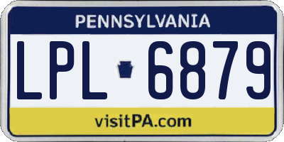 PA license plate LPL6879