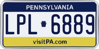 PA license plate LPL6889