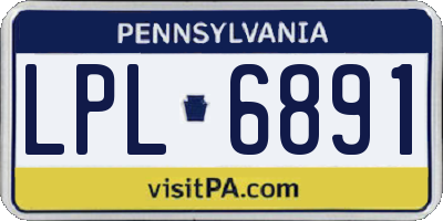 PA license plate LPL6891