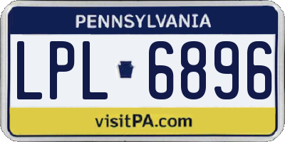 PA license plate LPL6896