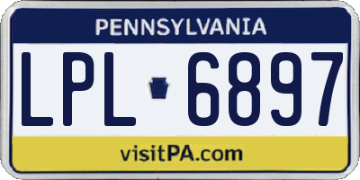 PA license plate LPL6897