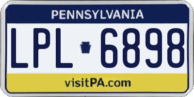PA license plate LPL6898