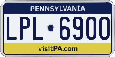PA license plate LPL6900