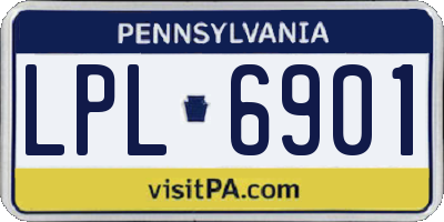 PA license plate LPL6901