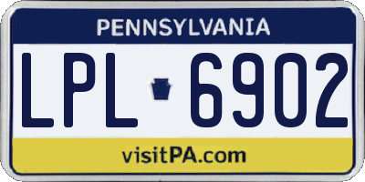 PA license plate LPL6902