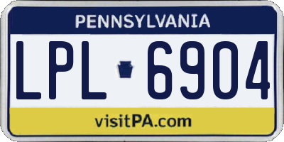PA license plate LPL6904