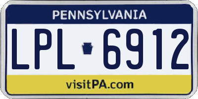 PA license plate LPL6912