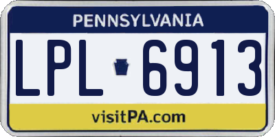PA license plate LPL6913
