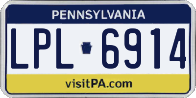 PA license plate LPL6914