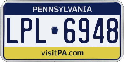PA license plate LPL6948