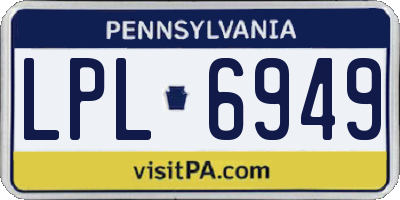PA license plate LPL6949