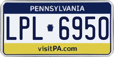 PA license plate LPL6950