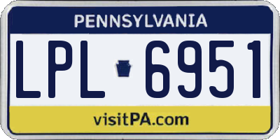 PA license plate LPL6951