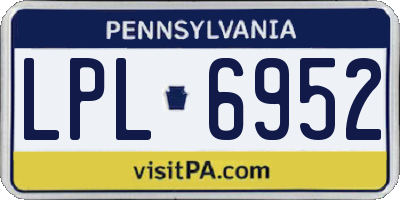 PA license plate LPL6952
