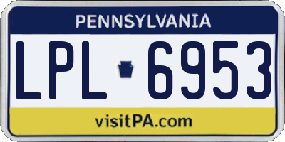PA license plate LPL6953