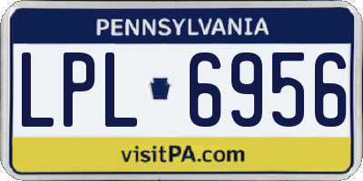 PA license plate LPL6956