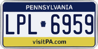 PA license plate LPL6959