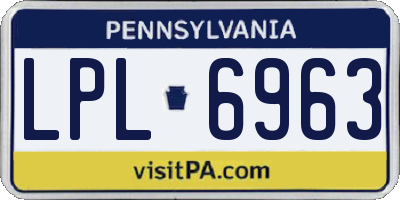 PA license plate LPL6963