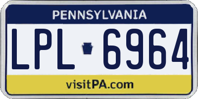 PA license plate LPL6964