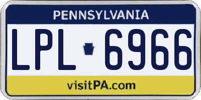 PA license plate LPL6966