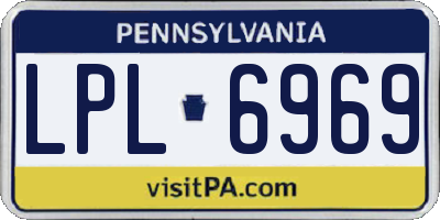 PA license plate LPL6969