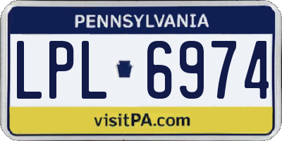 PA license plate LPL6974