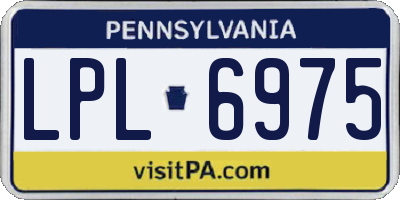 PA license plate LPL6975