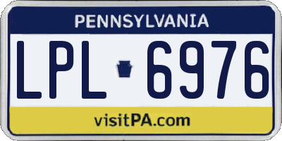 PA license plate LPL6976