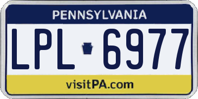 PA license plate LPL6977