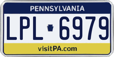 PA license plate LPL6979