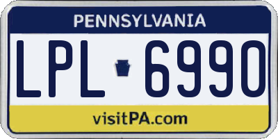 PA license plate LPL6990