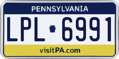 PA license plate LPL6991