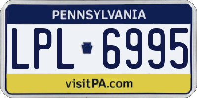 PA license plate LPL6995