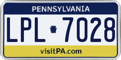 PA license plate LPL7028