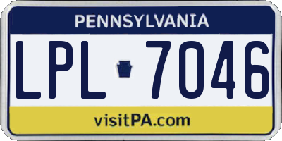 PA license plate LPL7046