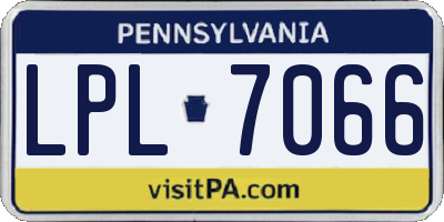 PA license plate LPL7066