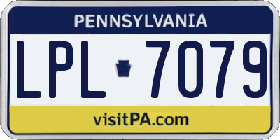 PA license plate LPL7079