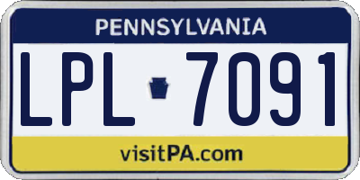 PA license plate LPL7091