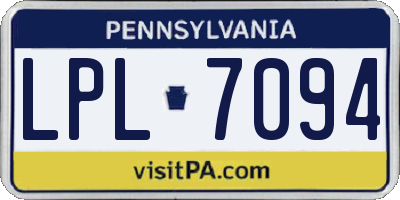 PA license plate LPL7094