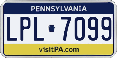 PA license plate LPL7099