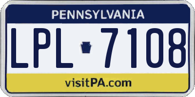 PA license plate LPL7108