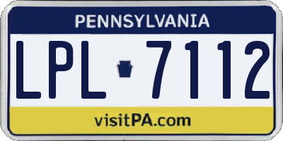 PA license plate LPL7112