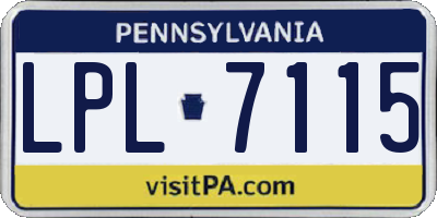 PA license plate LPL7115